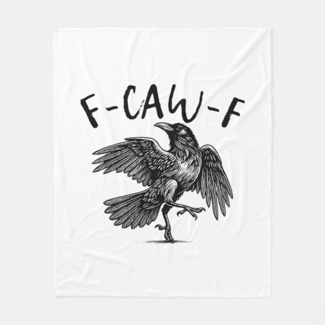 Cobertor De Velo Gothic Funny F Caw F Crow Aesthetic Casual Look (Frente)