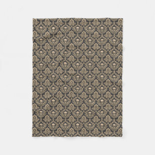 Cobertor De Velo Gótica Elegance Skull Damask