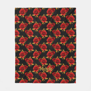 Cobertor De Velo Gótica Floral Fleece Blanket