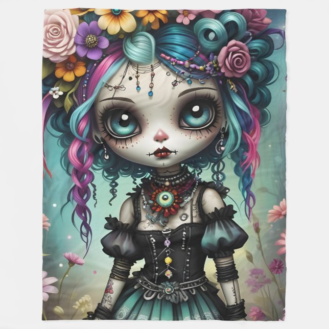 Cobertor De Velo Gótico Doll Fleece Blanket (Frente)