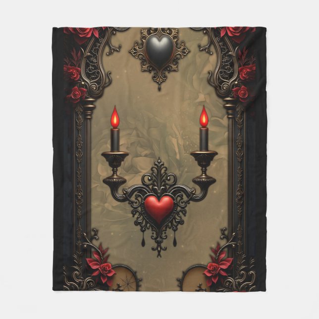 Cobertor De Velo Gótico Romance: Paixão Oculta (Frente)
