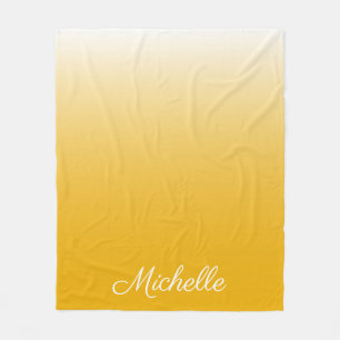 Cobertor De Velo Gradient ombre personalizado amarelo