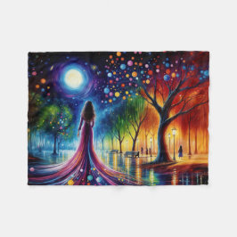 Cobertor De Velo Gradiente de fantasia de sonho colorido abstrato