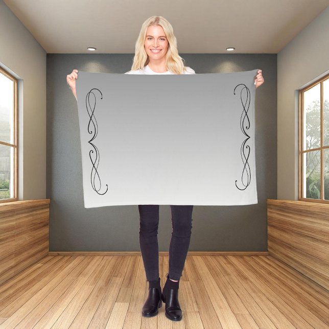 Cobertor De Velo Gradiente Moderno Mínimo Elegante de Cinzas Curl (Criador carregado)