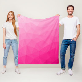 Cobertor De Velo Gradiente Rosa Quente Padrão de Malha Geométrica