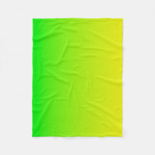 Cobertor De Velo Gradiente verde e amarelo de neon