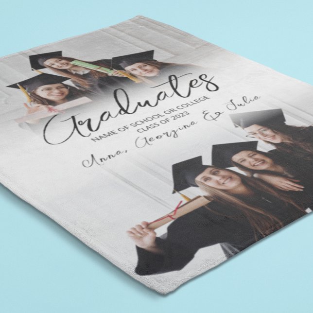 Cobertor De Velo Graduação de Amigos de Colagem de Fotos Moderna (Criador carregado)