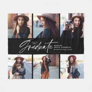 Cobertor De Velo Graduação de guião preto multifoto moderna