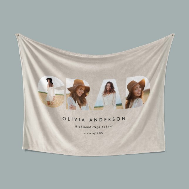 Cobertor De Velo Graduação geométrica moderna de tipografia fotográ (Criador carregado)