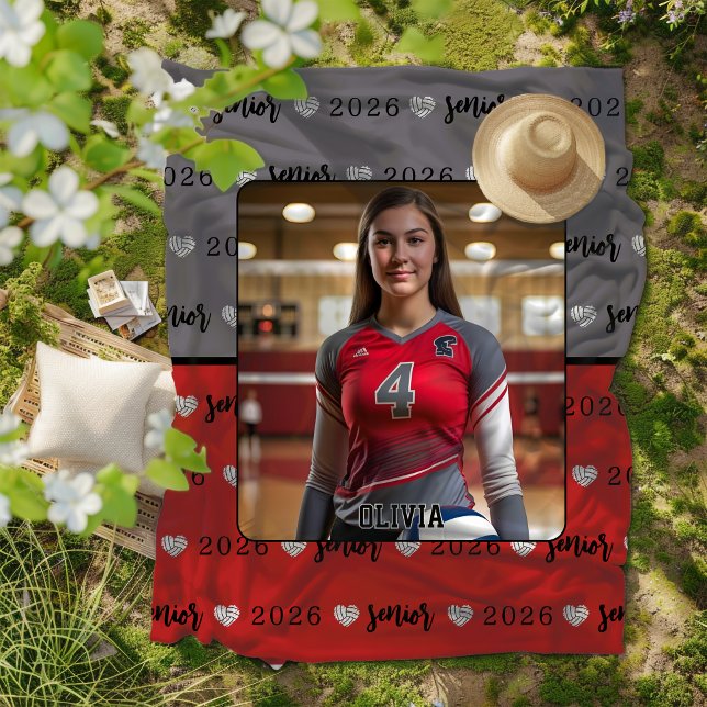 Cobertor De Velo Graduação Personalizada do Mais velho de Voleibol (Criador carregado)