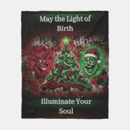 Cobertor De Velo Graffiti Christmas Fleece Blanket 50x60