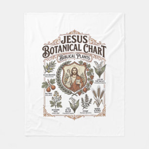 Cobertor De Velo Gráfico Botânico de Jesus Plantas Bíblicas Jesus B