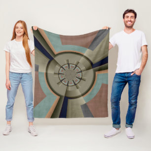 Cobertor De Velo Gráfico de Arte Fractal de Harmonia de Cor Abstrat