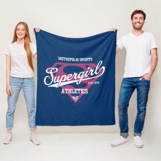 Cobertor De Velo Gráfico de atletismo da Supergirl Metropolis