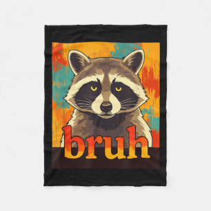 Cobertor De Velo Gráfico de Guaxinim Engraçado Bruh Meme Adolescent