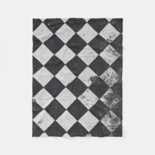 Cobertor De Velo Gráfico de harlequim preto e branco