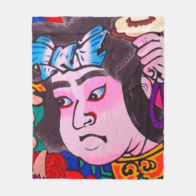 Cobertor De Velo Gráfico de Kiteart Tradicional Japonês,pipa,samur (Frente)