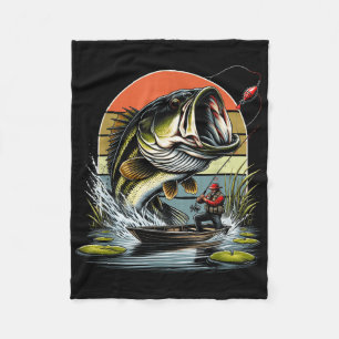 Cobertor De Velo Gráfico de Pesca Peixe Boca Grande B