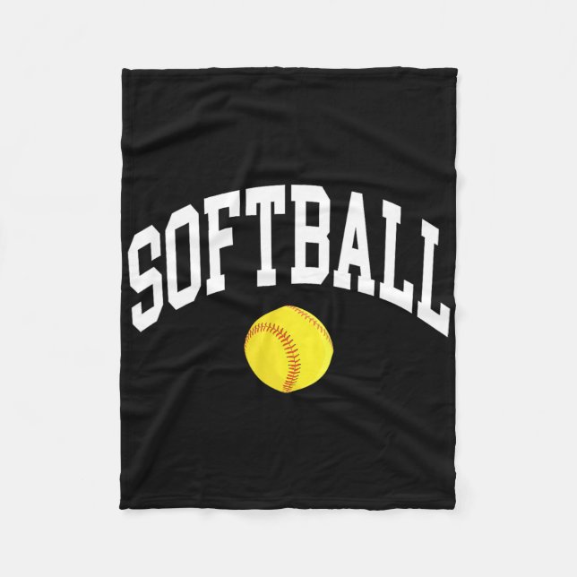 Cobertor De Velo Gráfico de Softbol  (Frente)