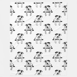 Cobertor De Velo Gráfico do T-Osso do pitbull