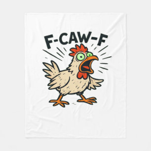 Cobertor De Velo Gráfico Vintage de Frango F-Caw-F