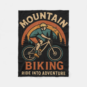 Cobertor De Velo Gráficos de Aventura Retro de Ciclismo de Montanha