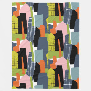 Cobertor De Velo Gráficos divertidos abstrato verde limão moderno