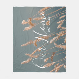 Cobertor De Velo Grama Personalizada De Ouro No Lago Azul Turquesa