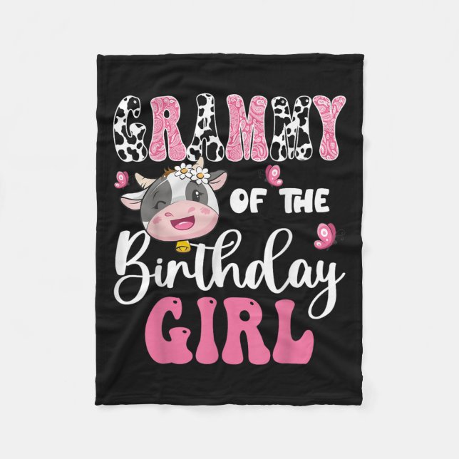 Cobertor De Velo Grammy Do primeiro aniversario De Vaca De Fazenda  (Frente)