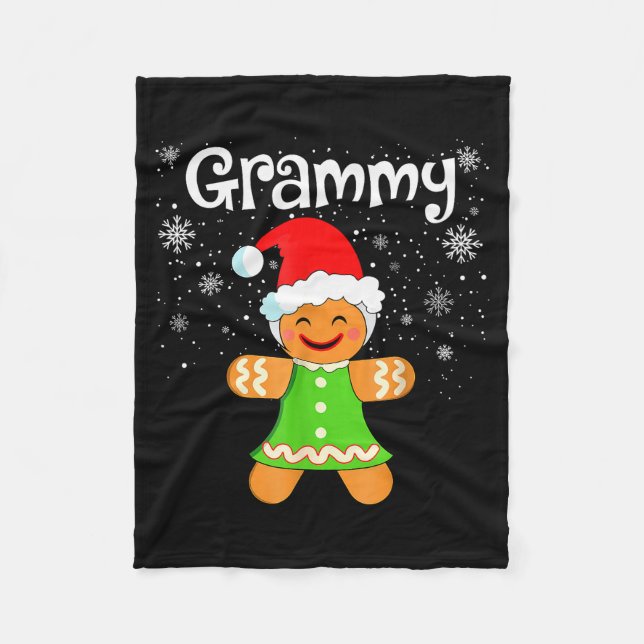 Cobertor De Velo Grammy Gingerbread Family Matching Christmas Women (Frente)
