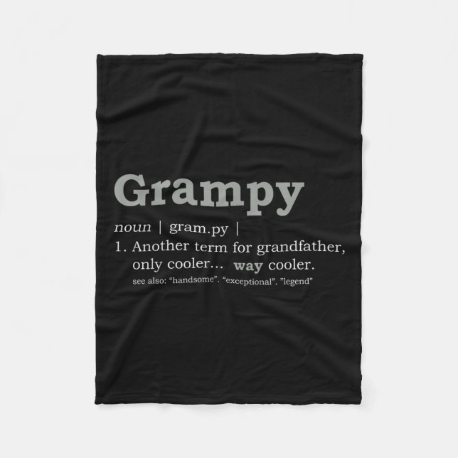 Cobertor De Velo Grampy Design_ Funny Definition  (Frente)