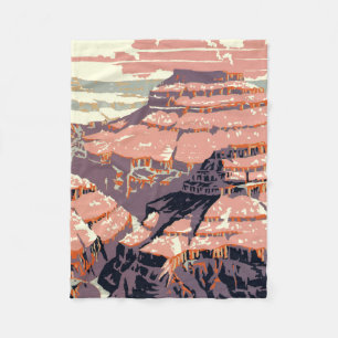 Cobertor De Velo Grand Canyon Western Graphic Art American