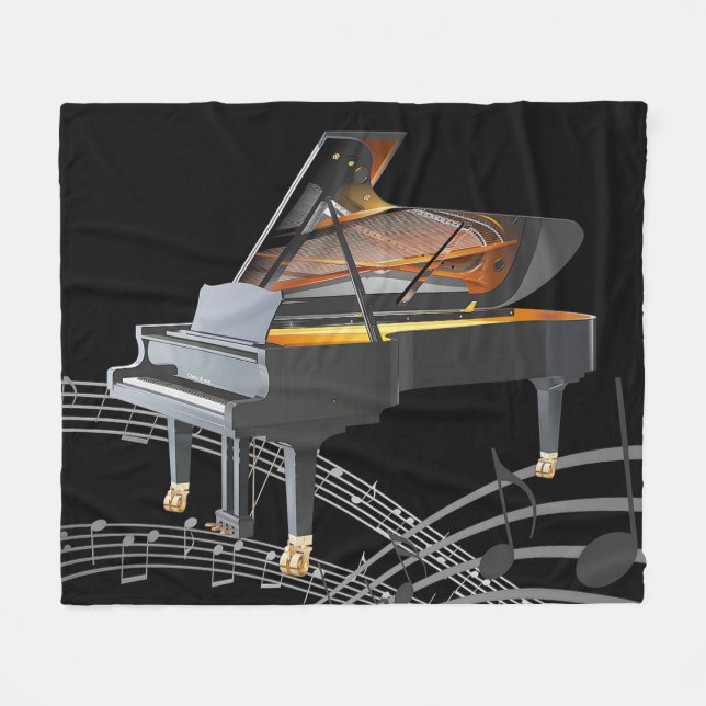 Cobertor De Velo Grand Piano Fleece Blanket (Frente (Horizontal))