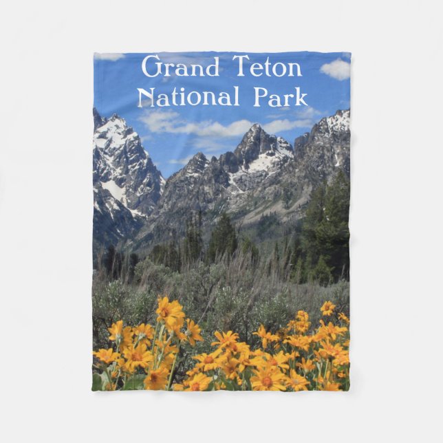 Cobertor De Velo Grand Teton Springtime Souvenir Foto (Frente)