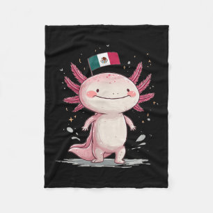 Cobertor De Velo Grande fantasia Axolotl sorridente