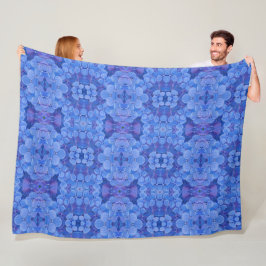 Cobertor De Velo Grande Folha Blanket Nikko Blue Hydrangea