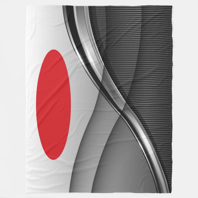 Cobertor De Velo Grande Folheto, moderno, abstrato, vermelho, preto (Frente)