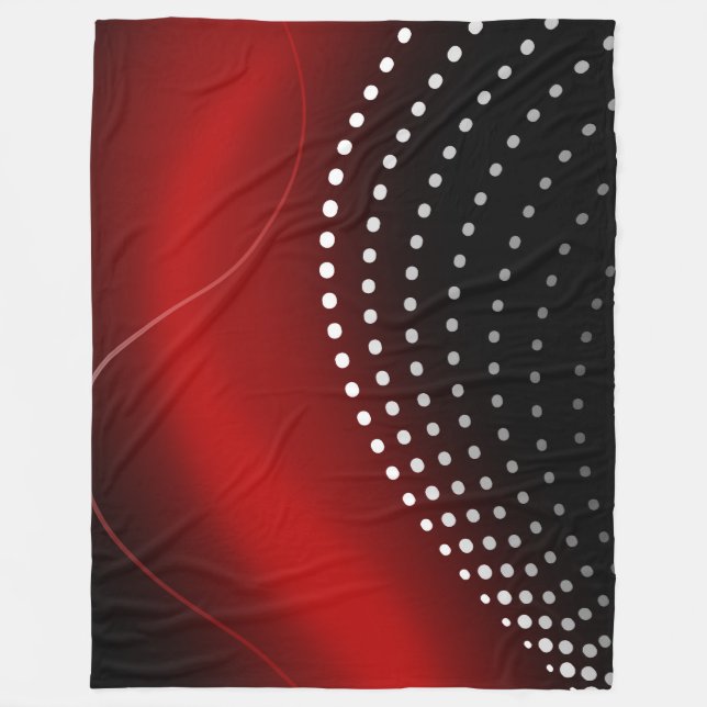 Cobertor De Velo Grande Folheto, moderno, abstrato, vermelho, preto (Frente)