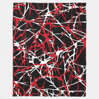 Cobertor De Velo Grande Folheto, moderno, abstrato, vermelho, preto