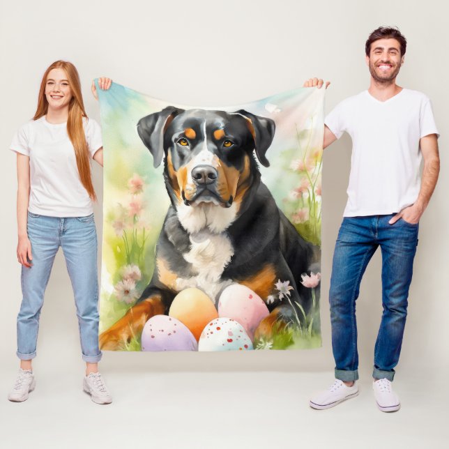 Cobertor De Velo Grande Montanha Suíça com Ovos de Páscoa (In Situ)