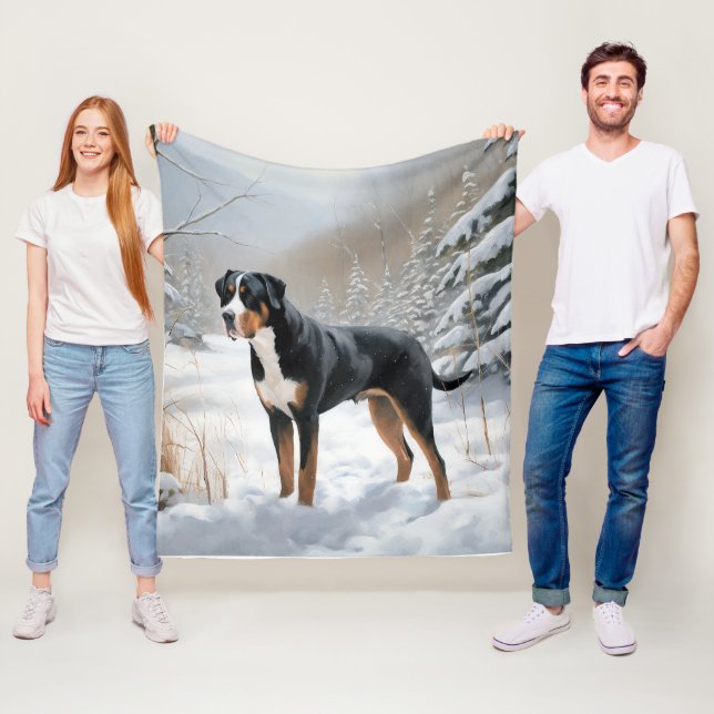 Cobertor De Velo Grande Montanha Suíça Deixe-a nevar no Natal (In Situ)