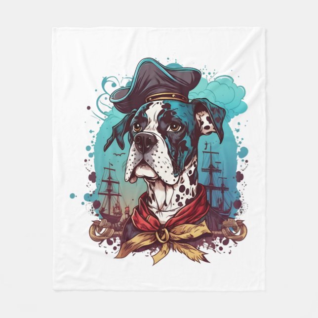 Cobertor De Velo Grande Pirata de Cachorro Danado (Frente)