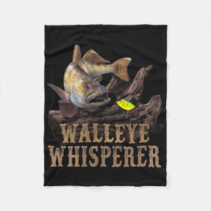 Cobertor De Velo Grande Walleye Com Isca de Pesca Desenhando Walley