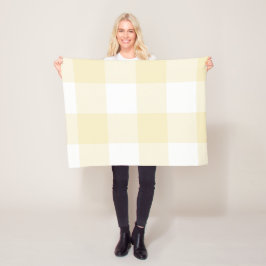 Cobertor De Velo Grande Xadrez de Gingham Amarelo-Branco e Pastel