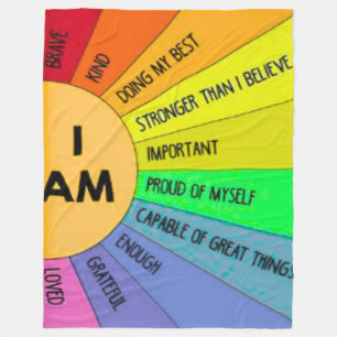 Cobertor De Velo Grandes 60x80 Rainbow - Kids De Afirmação Positiva