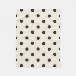 Cobertor De Velo Grandes Bolinhas, preto e branco antigo
