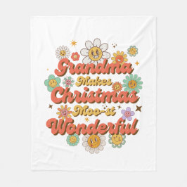 Cobertor De Velo Grandma Makes Christmas Moo-st Wonderful