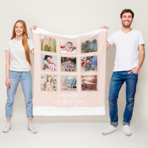 Cobertor De Velo GRANDMA PHOTO GIFTS - Netos de Colagem de Fotos