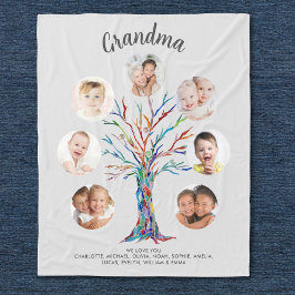 Cobertor De Velo Grandma Photo Keepsake Gray