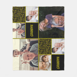 Cobertor De Velo  Grandpa Custom Photo Collage 